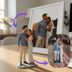 Uniek gepersonaliseerd 3D minifiguur van een jong stel – bijzonder 3D print verjaardagscadeau gemaakt van een eigen foto